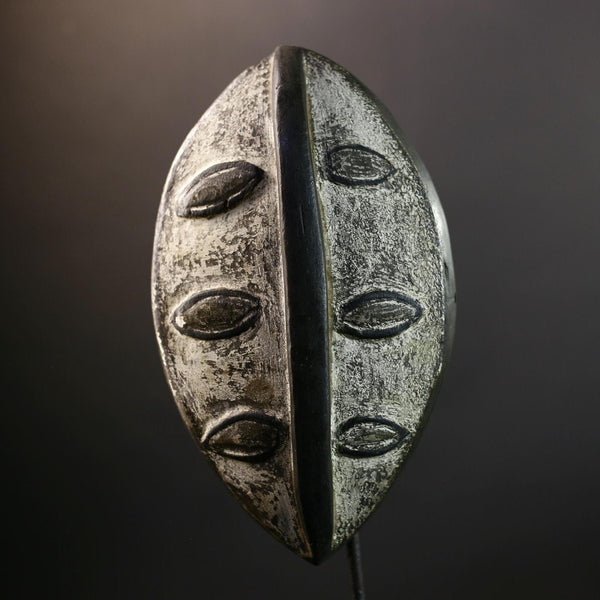 African Mask | Grebo Multi-Eye | Liberia Tribal Art | Kaolin Wood Wall Decor | Vintage African Accent-G5302
