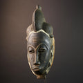 African wall decor, Guro tribal mask, Côte d’Ivoire wood art, carved ceremonial mask, cultural home accent, ethnic mask sculpture-G5379