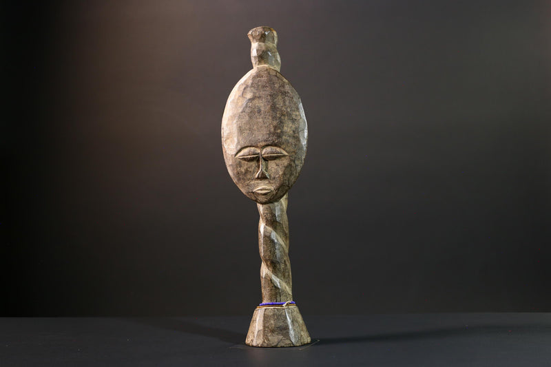 African fertility statue, Ashanti akuaba doll, carved wood fertility figure, tribal woman statue, African home decor, Ghana art-G5408