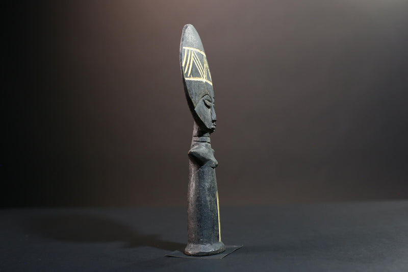 African fertility doll statue ashanti fertility figure black wood akuaba sculpture art-G5421