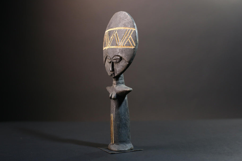 African fertility doll statue ashanti fertility figure black wood akuaba sculpture art-G5421