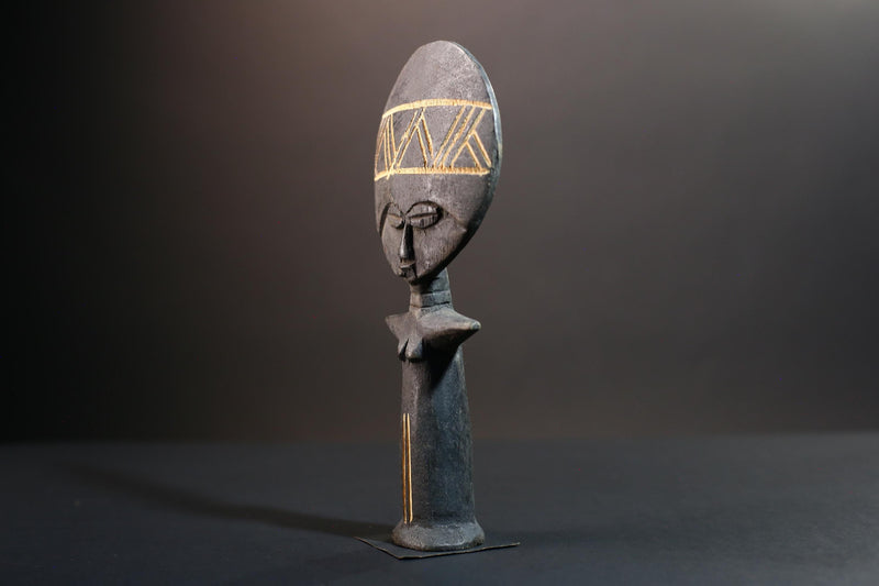 African fertility doll statue ashanti fertility figure black wood akuaba sculpture art-G5421