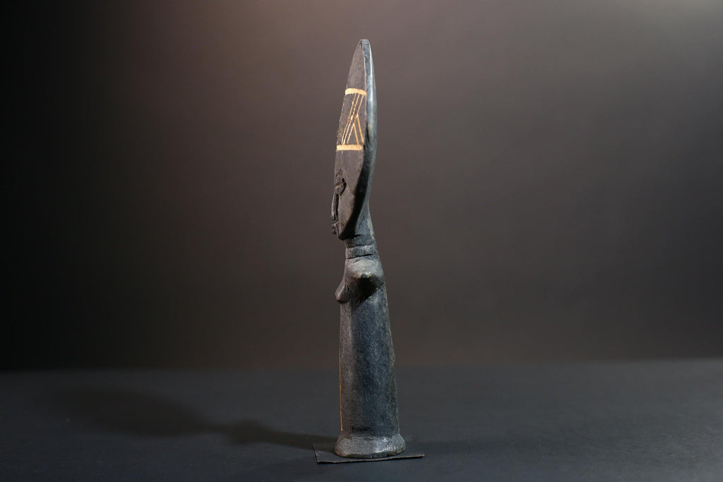 African fertility doll statue ashanti fertility figure black wood akuaba sculpture art-G5421