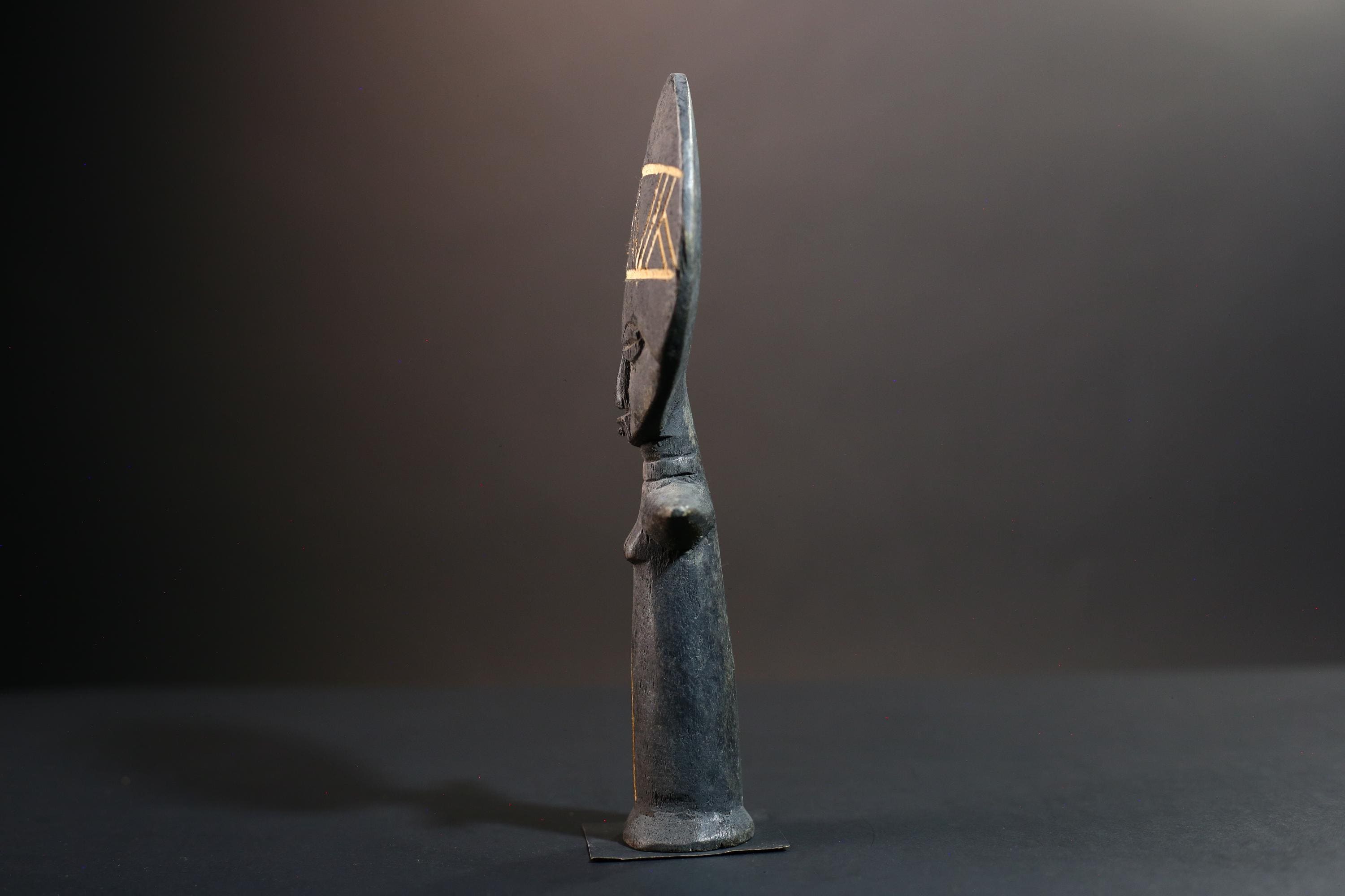 African fertility doll statue ashanti fertility figure black wood akuaba sculpture art-G5421