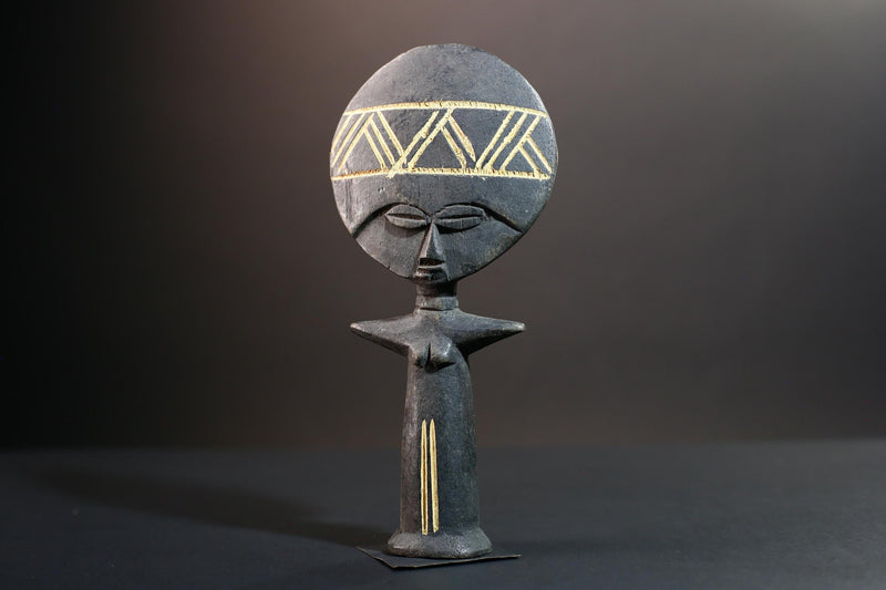 African fertility doll statue ashanti fertility figure black wood akuaba sculpture art-G5421