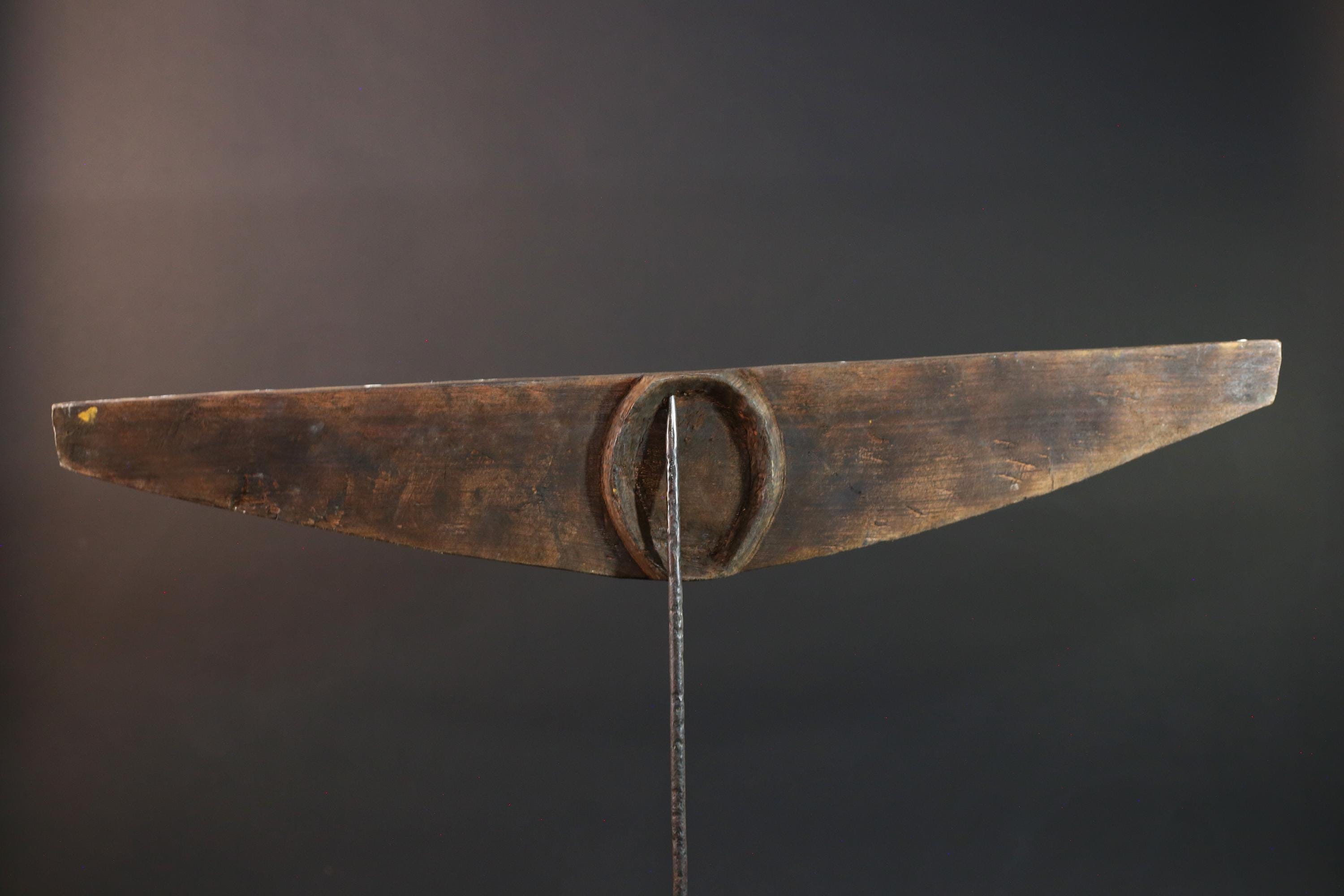 African tribal plank mask Bwa sun eye wall art geometric spirit mask wood carving Burkina Faso wall decor sculpture handmade-G5428