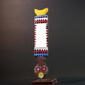 Tribal Bwa wall mask African spirit carving with owl face vertical wood sculpture from Burkina Faso handmade ceremonial decor-G5431