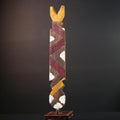 bwa spirit mask african tribal wall art tall plank carving burkina faso wood sculpture ritual decor geometric handmade-G5485