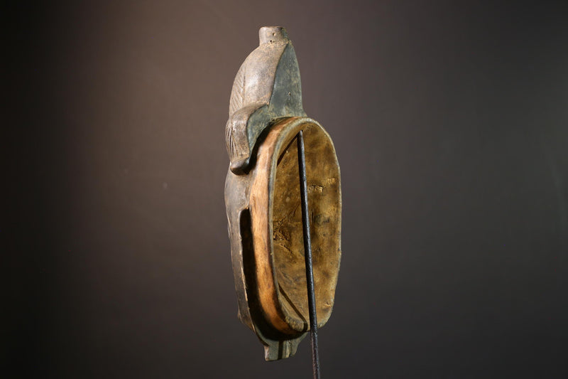 African wall decor, Guro tribal mask, Côte d’Ivoire wood art, carved ceremonial mask, cultural home accent, ethnic mask sculpture-G5379