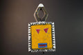 African sun mask, Bobo yellow face carving from Burkina Faso, tribal spirit wall decor, geometric panel mask, ritual wood sculpture-G5391