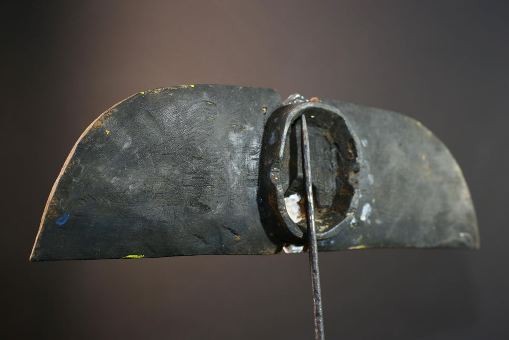 African wall decor, Bwa butterfly mask from Burkina Faso, spirit wing sculpture,tribal wood panel art, painted ceremonial wall carving-G5392