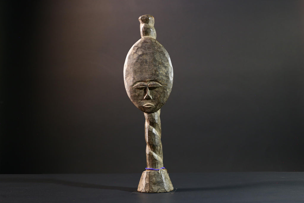 African fertility statue, Ashanti akuaba doll, carved wood fertility figure, tribal woman statue, African home decor, Ghana art-G5408