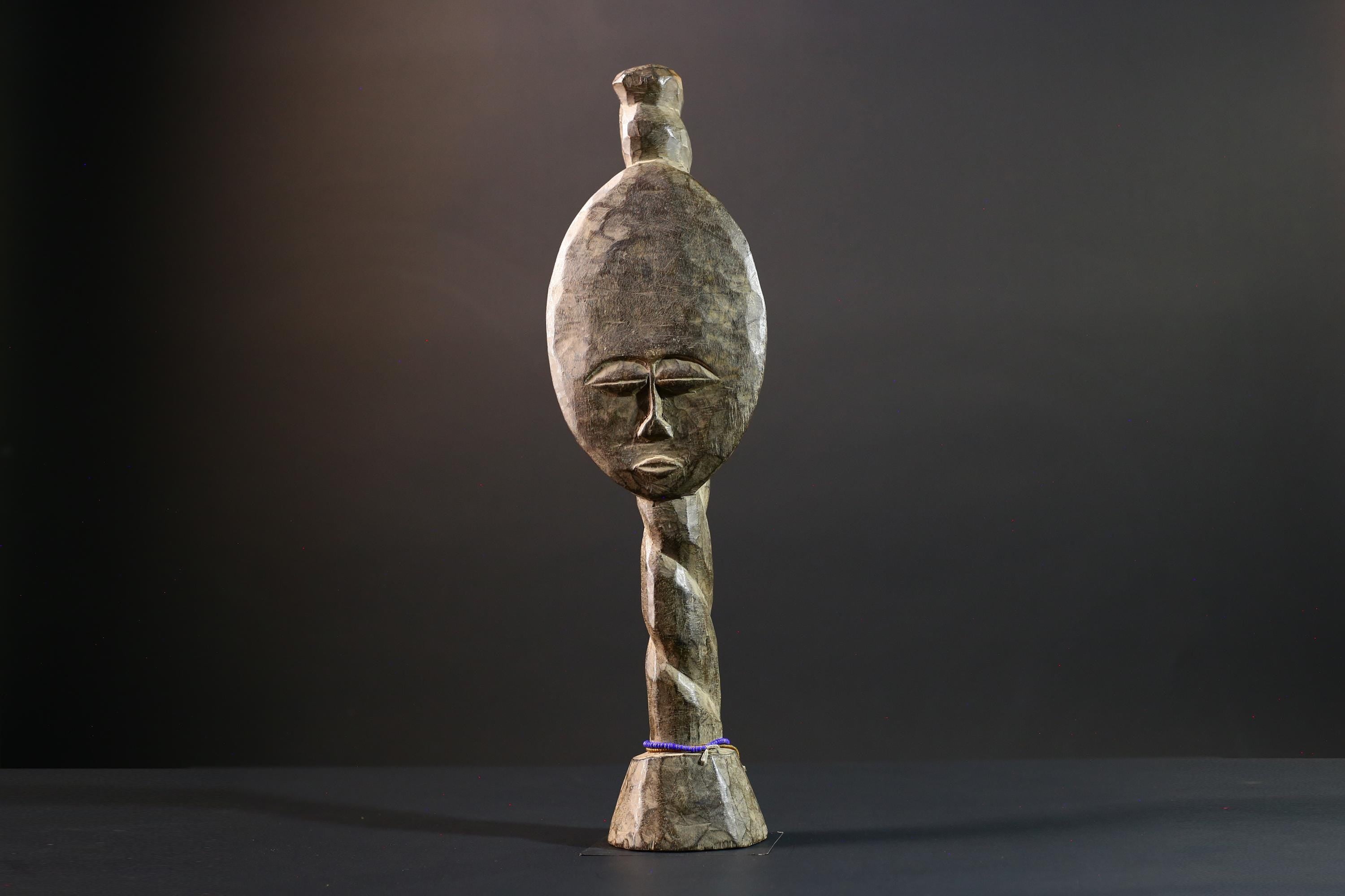 African fertility statue, Ashanti akuaba doll, carved wood fertility figure, tribal woman statue, African home decor, Ghana art-G5408