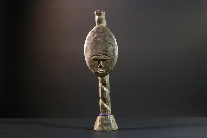 African fertility statue, Ashanti akuaba doll, carved wood fertility figure, tribal woman statue, African home decor, Ghana art-G5408
