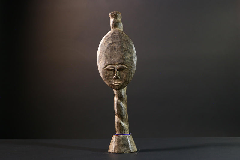 African fertility statue, Ashanti akuaba doll, carved wood fertility figure, tribal woman statue, African home decor, Ghana art-G5408