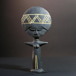 African fertility doll statue ashanti fertility figure black wood akuaba sculpture art-G5421