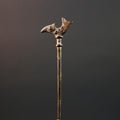 African bronze bird weight akan gold measure tribal figurine small sculpture carved totem ghana bronze art west african heritage  G5463