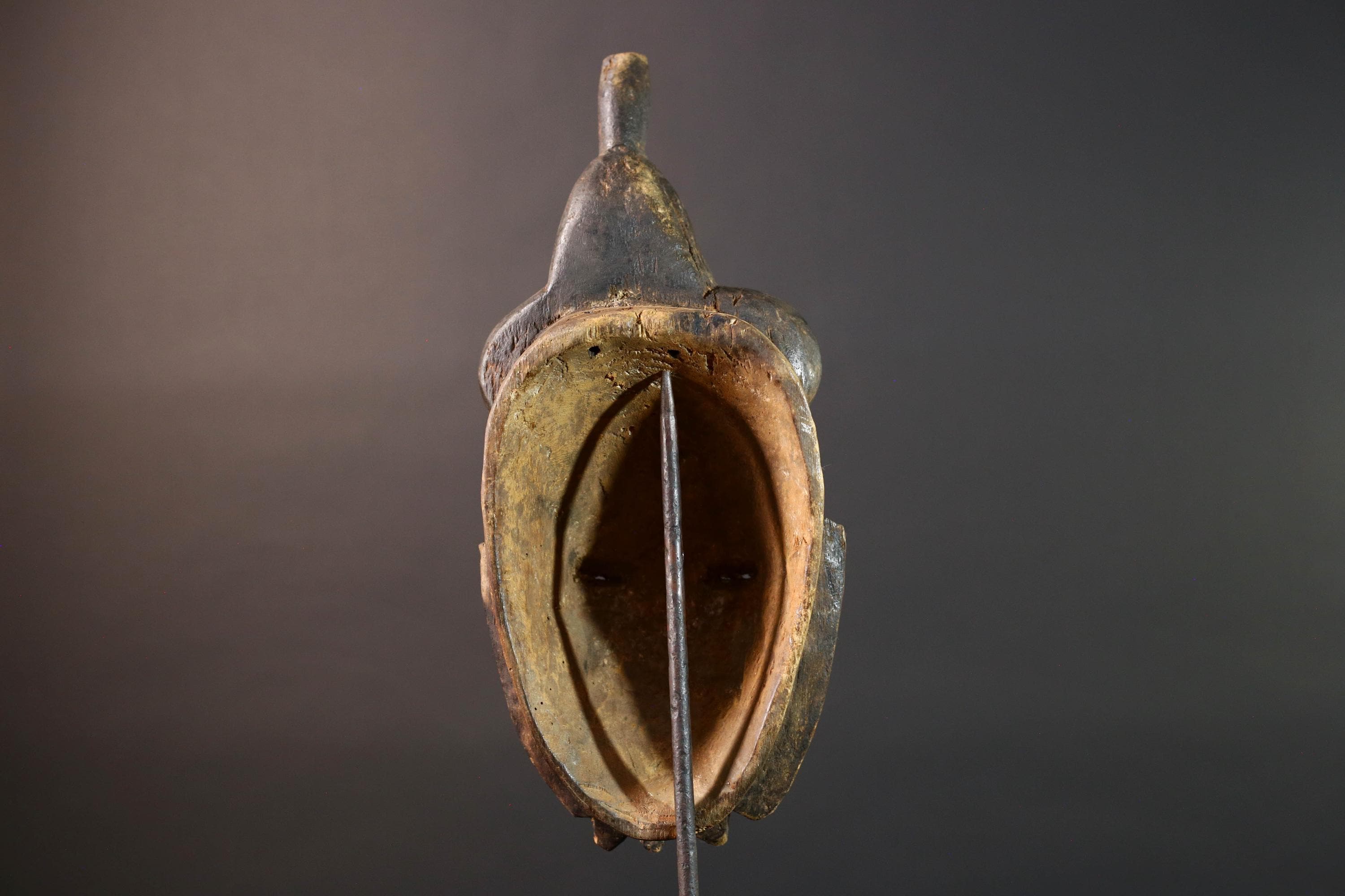 african baule mask tribal face carving ivory coast decor hand carved wood art ancestral sculpture goli wall mask spiritual G5475