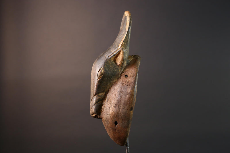 african chi wara antelope mask bamana wood carving tribal decor mali farming spirit wall art hand carved zoomorphic figure G5476