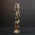 african female ancestor figure baule wood carving fertility statue tribal shrine sculpture ivory coast handmade spiritual G5482