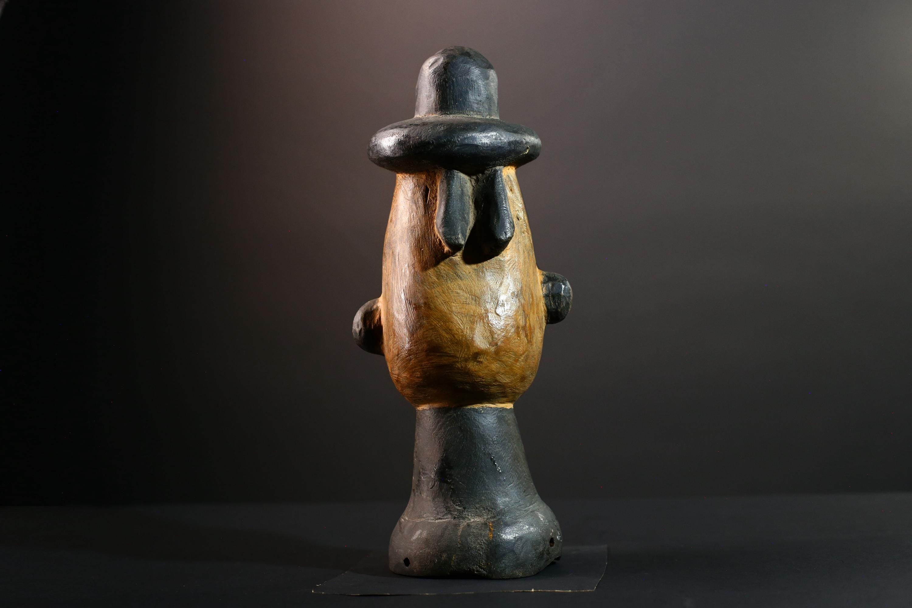 African head sculpture Songye tribal carved wood spirit statue Congo decor ceremonial art spiritual African wall altar piece-G5598