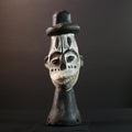 African head sculpture Songye tribal carved wood spirit statue Congo decor ceremonial art spiritual African wall altar piece G5599