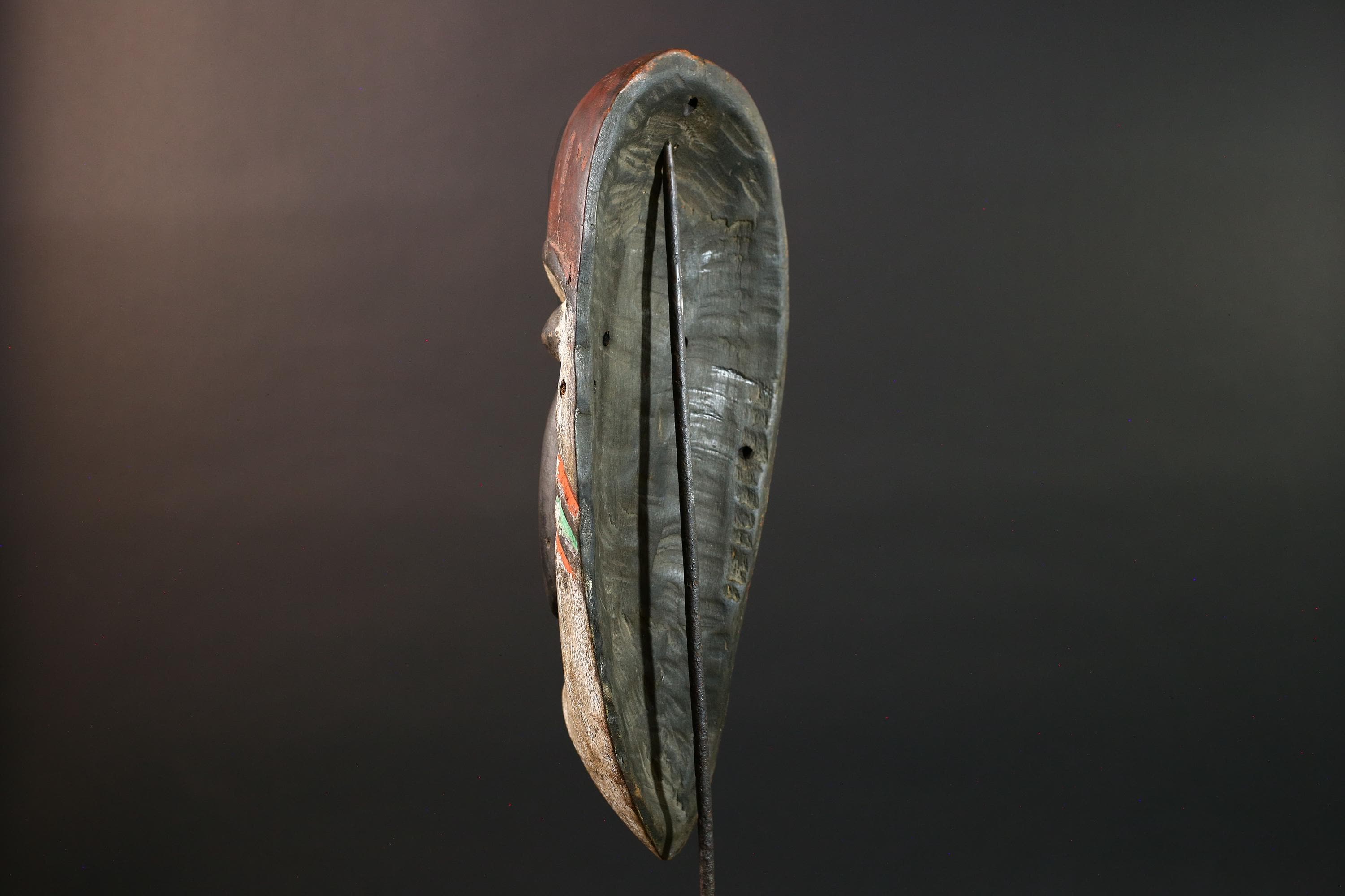 African Dan Mask Wall Art Hand Carved Tribal Spirit Face Decor Côte d’Ivoire Vintage African Sculpture Home Wall Accent-G5616