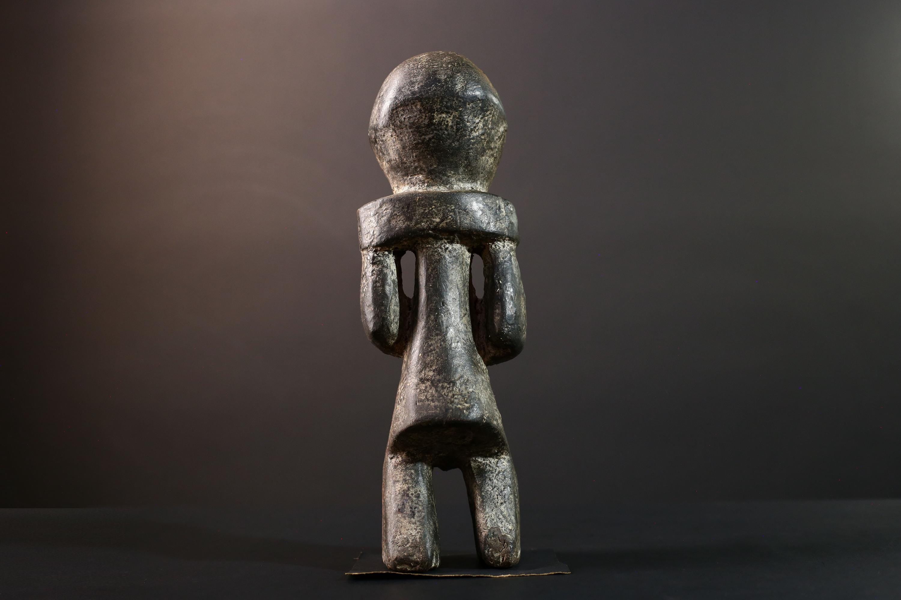 African tribal figure Lega statue Congo carved wood art sculpture symbolic spirit decor ancestral ethnic ritual carving gift-G5623