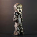 African tribal figure Lega statue Congo carved wood art sculpture symbolic spirit decor ancestral ethnic ritual carving gift-G5623