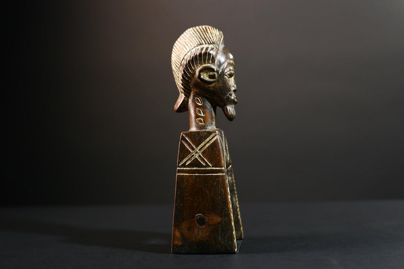 Handcrafted Traditional African Wooden Pulley Decorative Tribal Sculpture Vintage Home Decor Rustic Wall Art Authentic Carved Gift-G5701