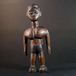 African wood statue hand carved tribal decor Unique ethnic art collectible sculpture for home accent handcrafted vintage décor-G5715