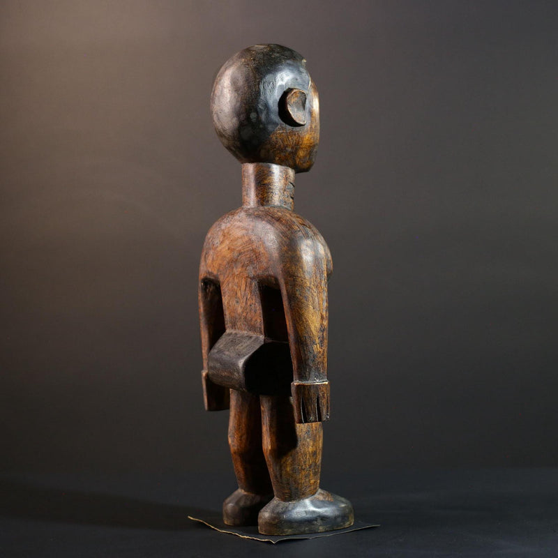African wood statue hand carved tribal decor Unique ethnic art collectible sculpture for home accent handcrafted vintage décor-G5715