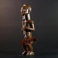 Congo Tribal Ancestor Statue Hand Carved Spirit Shrine Figure African Male Wood Art Symbolic Home Decor Rustic Ethnic Sculpture-G5596