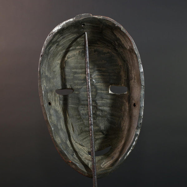 African Dan Mask Wall Art Tribal Carved Spirit Sculpture Liberia Face Decor Authentic African Wood Mask Ethnic Handcrafted Ritual Art-G5602