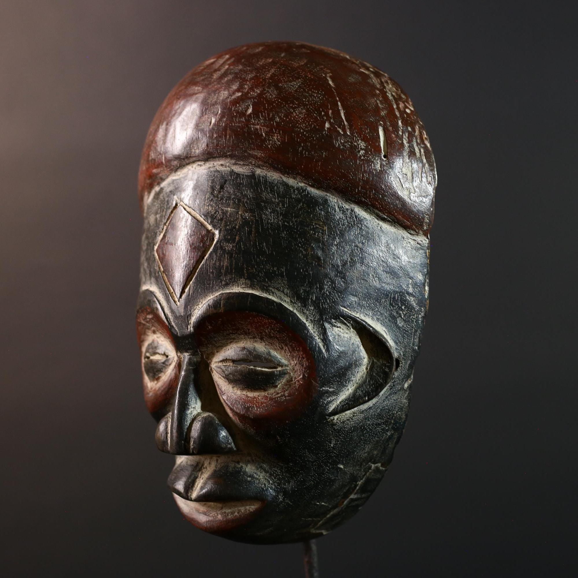 Dan African Tribal Mask Wall Art Carved Wood Liberia Ritual Ceremony Face Sculpture Decor Cultural Heritage-G5603