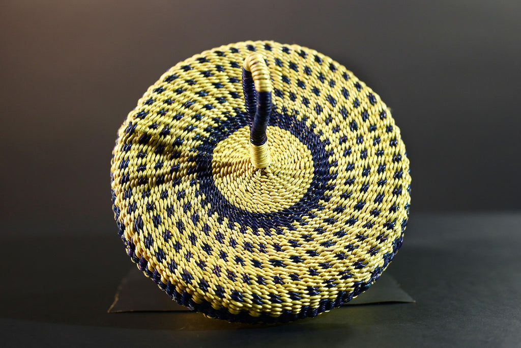 Handwoven Sisal Basket Boho Storage Decor Eco Lidded Round Organizer for Jewelry Trinkets Home Office Shelf Display Artisan Gift G5718