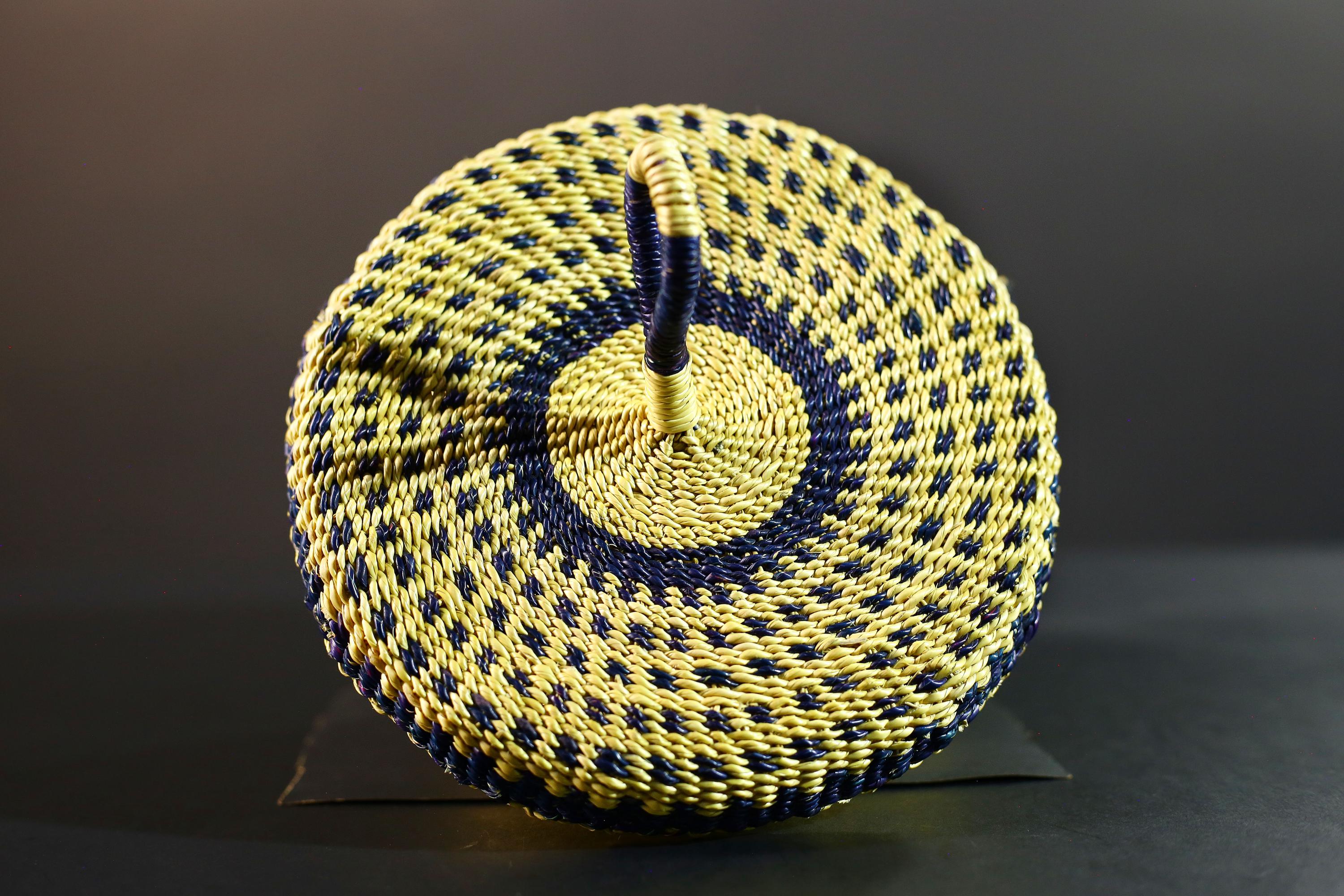 Handwoven Sisal Basket Boho Storage Decor Eco Lidded Round Organizer for Jewelry Trinkets Home Office Shelf Display Artisan Gift G5718