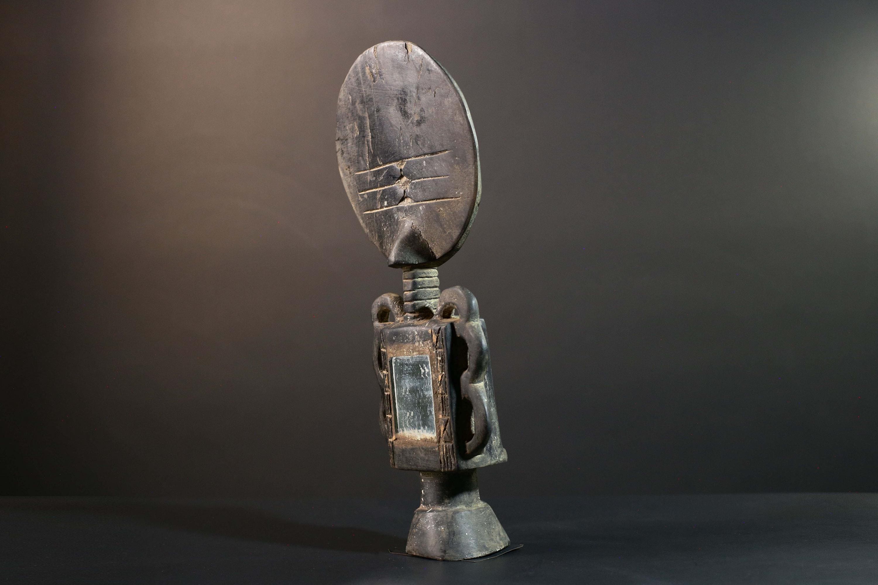 African Akan Fertility Doll Hand Carved Ghana Ashanti Tribal Sculpture Home Decor Collectible Wood Art Piece Heirloom Gift Art Set-G5722