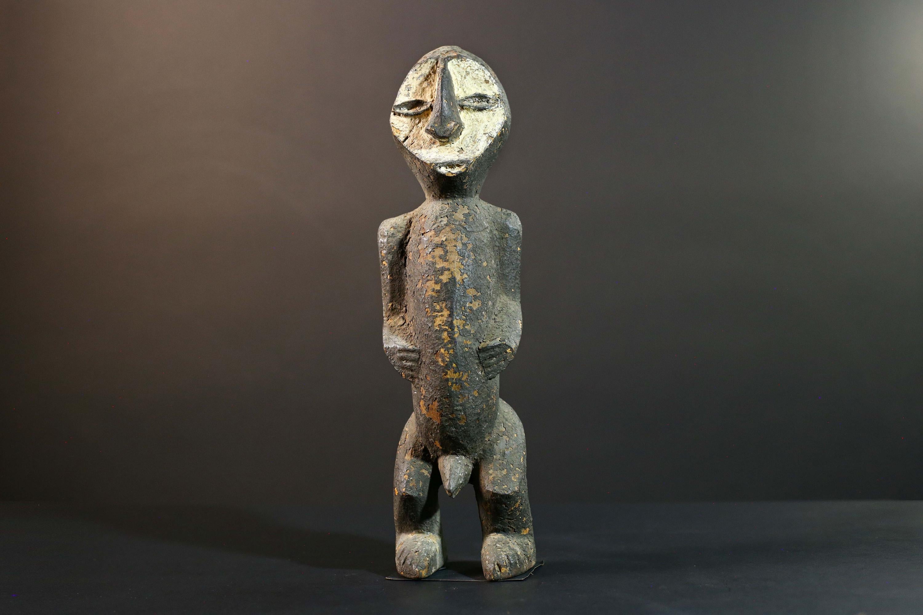 African Fang Statue Tribal Wood Sculpture Gabonese Ancestral Carving Home Decor Authentic Art Collectible Figurine Cultural Gift-G5723