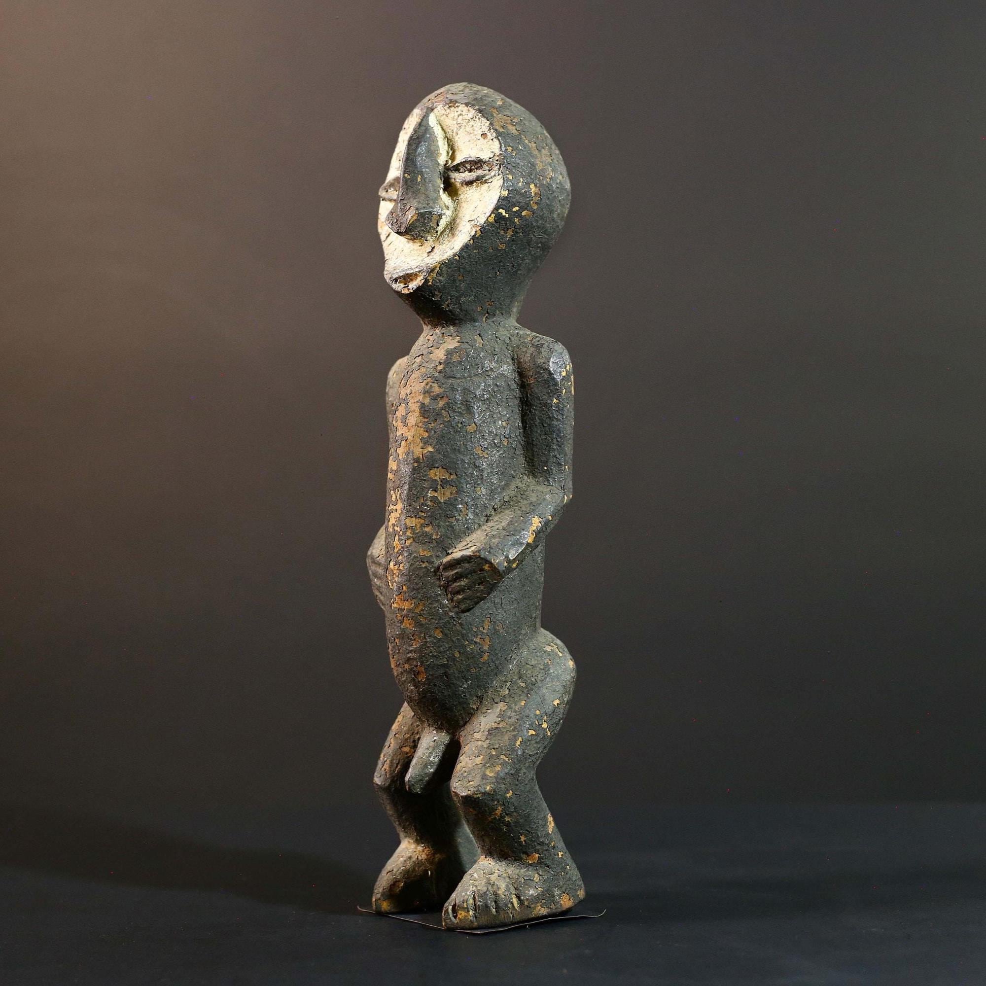 African Fang Statue Tribal Wood Sculpture Gabonese Ancestral Carving Home Decor Authentic Art Collectible Figurine Cultural Gift-G5723