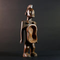 African tribal figure hand carved wood statue with hollowed center symbolic fertility decor African sculpture spiritual art-G5614