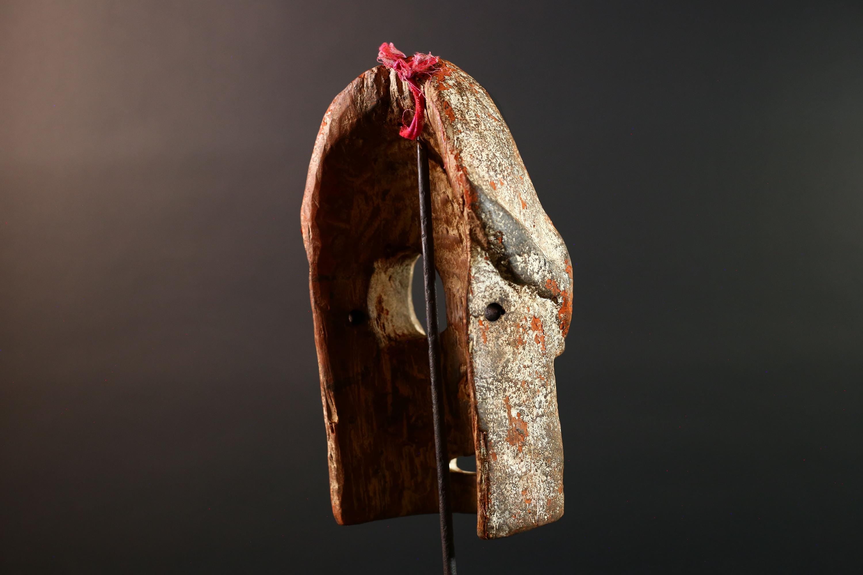 African Bwa Mask Carved Tribal Wood Face Burkina Faso Painted Spirit Wall Art Ceremonial African Decor Ritual Sculpture-G5618