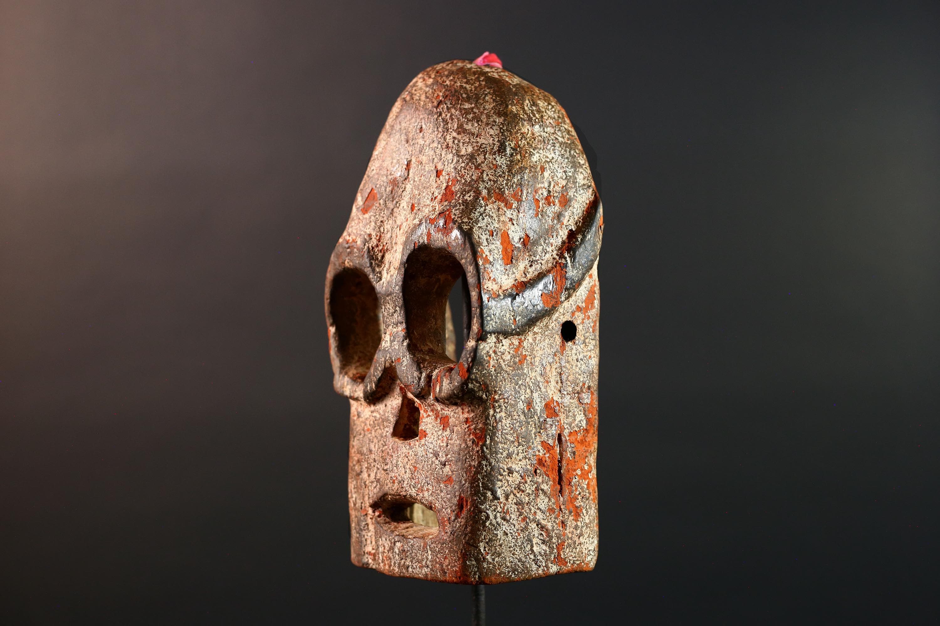 African Bwa Mask Carved Tribal Wood Face Burkina Faso Painted Spirit Wall Art Ceremonial African Decor Ritual Sculpture-G5618