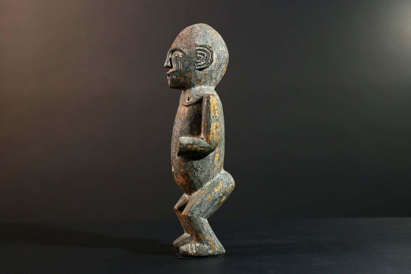 Vintage African Wood Sculpture Tribal Figure Carving Ethnic Art Home Decor Wall Art Unique Collectible Gift Rustic Statement Piece-G5724