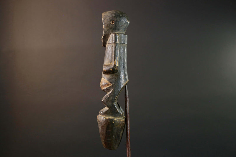 African Fang Tribe Carved Wood Sculpture Tribal Figure Vintage Home Decor Accent Wall Art Unique Gift Collectible Ethnic Art Piece-G5725