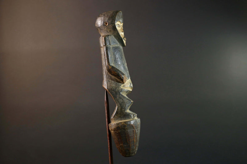 African Fang Tribe Carved Wood Sculpture Tribal Figure Vintage Home Decor Accent Wall Art Unique Gift Collectible Ethnic Art Piece-G5725