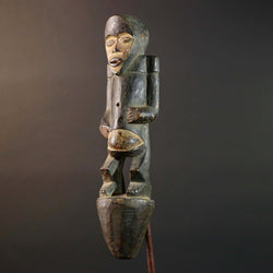 African Fang Tribe Carved Wood Sculpture Tribal Figure Vintage Home Decor Accent Wall Art Unique Gift Collectible Ethnic Art Piece-G5725