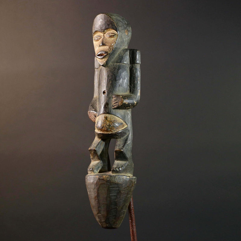 African Fang Tribe Carved Wood Sculpture Tribal Figure Vintage Home Decor Accent Wall Art Unique Gift Collectible Ethnic Art Piece-G5725