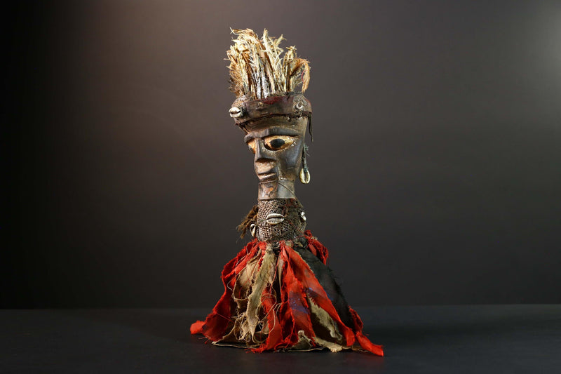 African Kongo Nail Fetish Nkisi Nkondi Wood Sculpture Tribal Wall Art Home Decor Vintage Collectible Ethnic Premium Art UniqueG ift-G5728