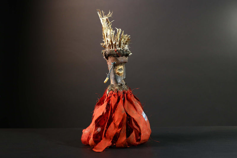 Authentic African Kongo Nkisi Fetish Wood Sculpture Tribal Wall Art Home Decor Vintage Gift Unique Collectible Premium Artisan Art-G5731